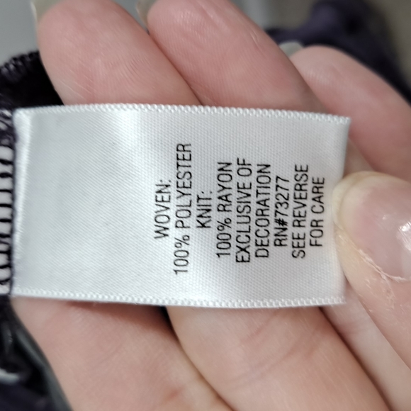 Vera Wang Purple Floral Dress Sz M - Picture 6 of 6